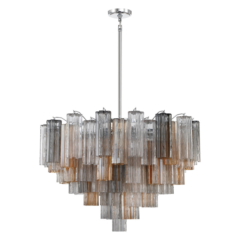 Crystorama Addis 16-Light Chandelier Polished Chrome