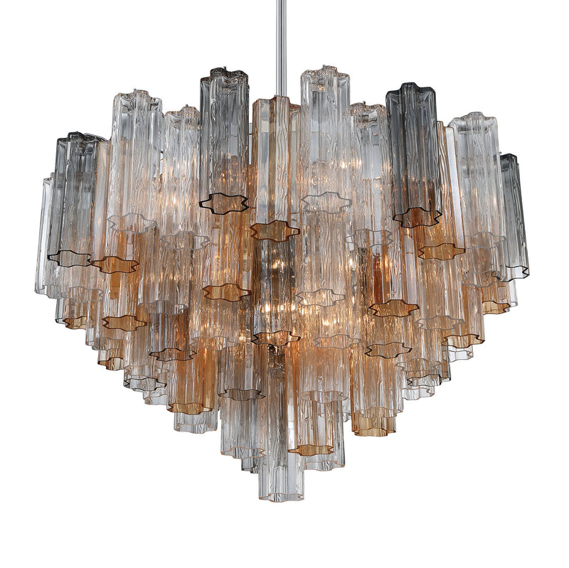 Crystorama Addis 16-Light Chandelier Polished Chrome