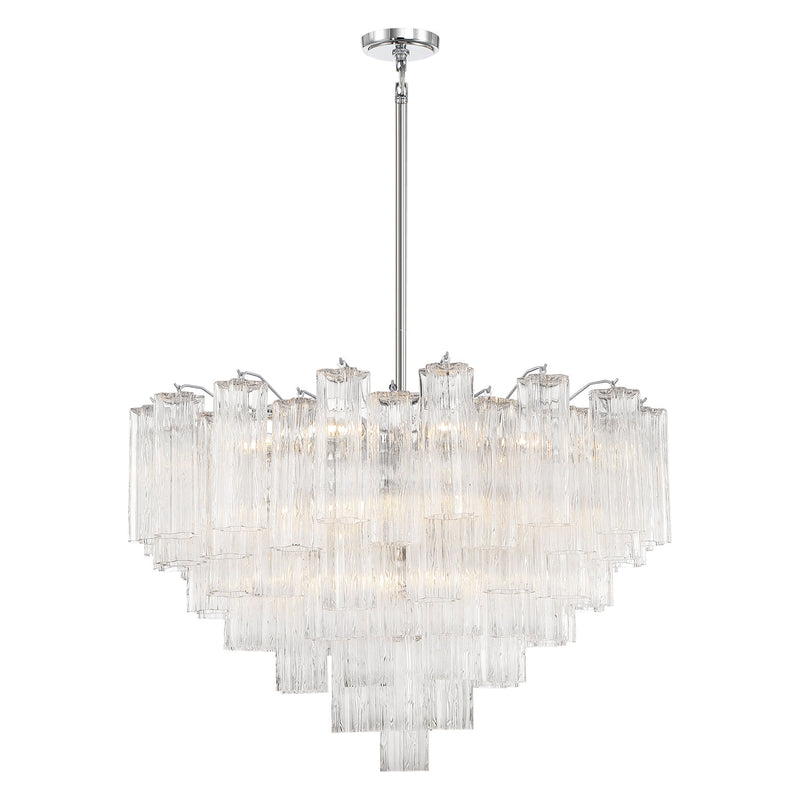 Crystorama Addis 16-Light Chandelier Polished Chrome