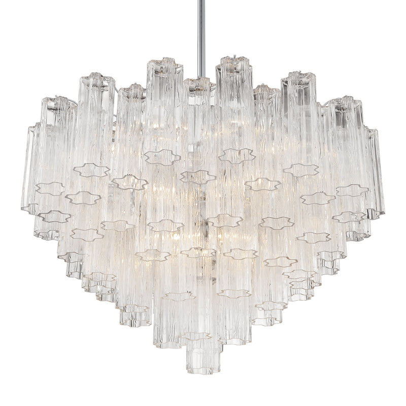 Crystorama Addis 16-Light Chandelier Polished Chrome