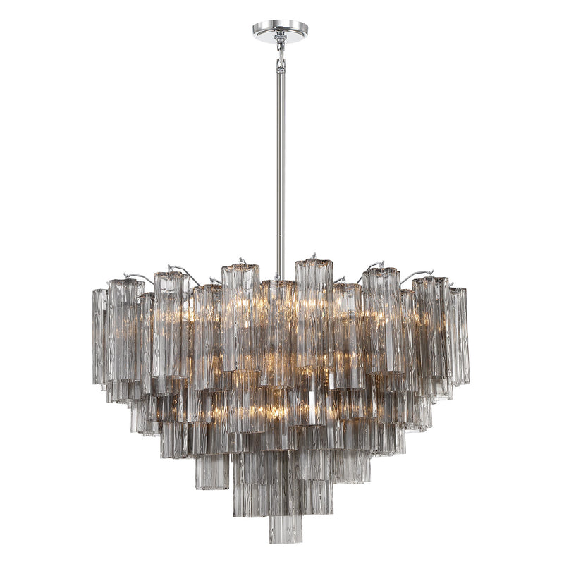 Crystorama Addis 16-Light Chandelier Polished Chrome