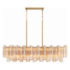 Crystorama Addis Linear Chandelier Gold