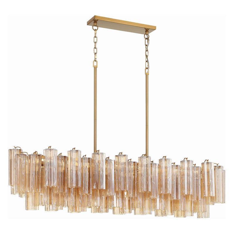 Crystorama Addis Linear Chandelier Gold