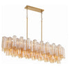 Crystorama Addis Linear Chandelier Gold