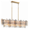 Crystorama Addis Linear Chandelier Gold