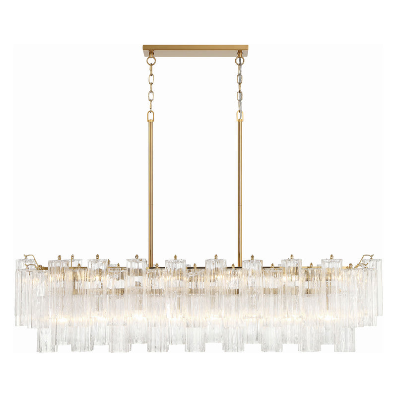 Crystorama Addis Linear Chandelier Gold