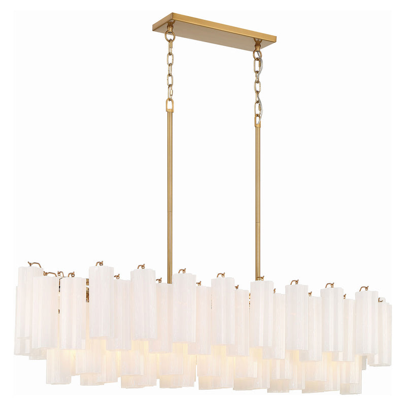 Crystorama Addis Linear Chandelier Gold