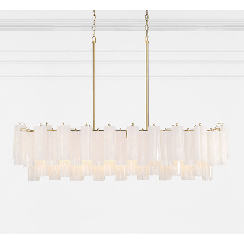 Crystorama Addis Linear Chandelier Gold