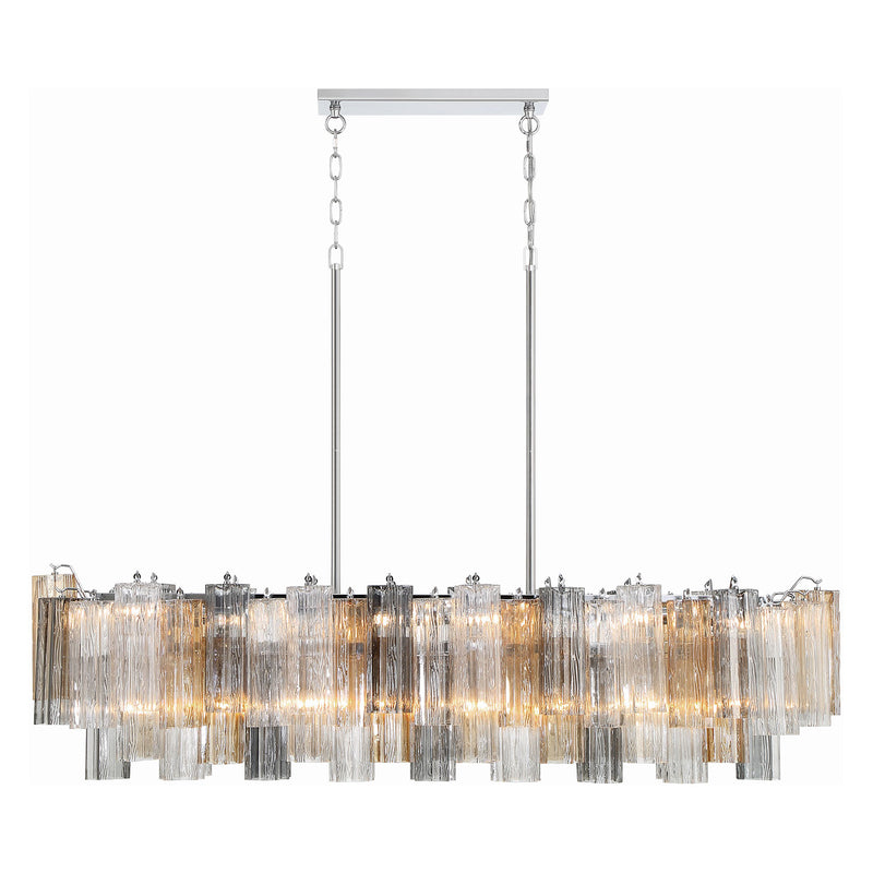 Crystorama Addis Linear Chandelier Polished Chrome