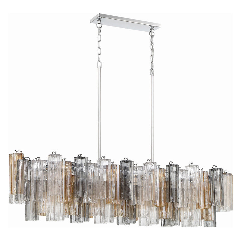 Crystorama Addis Linear Chandelier Polished Chrome