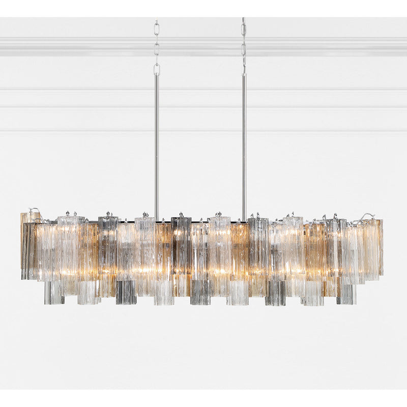 Crystorama Addis Linear Chandelier Polished Chrome