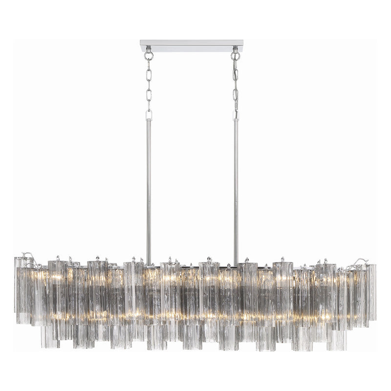 Crystorama Addis Linear Chandelier Polished Chrome