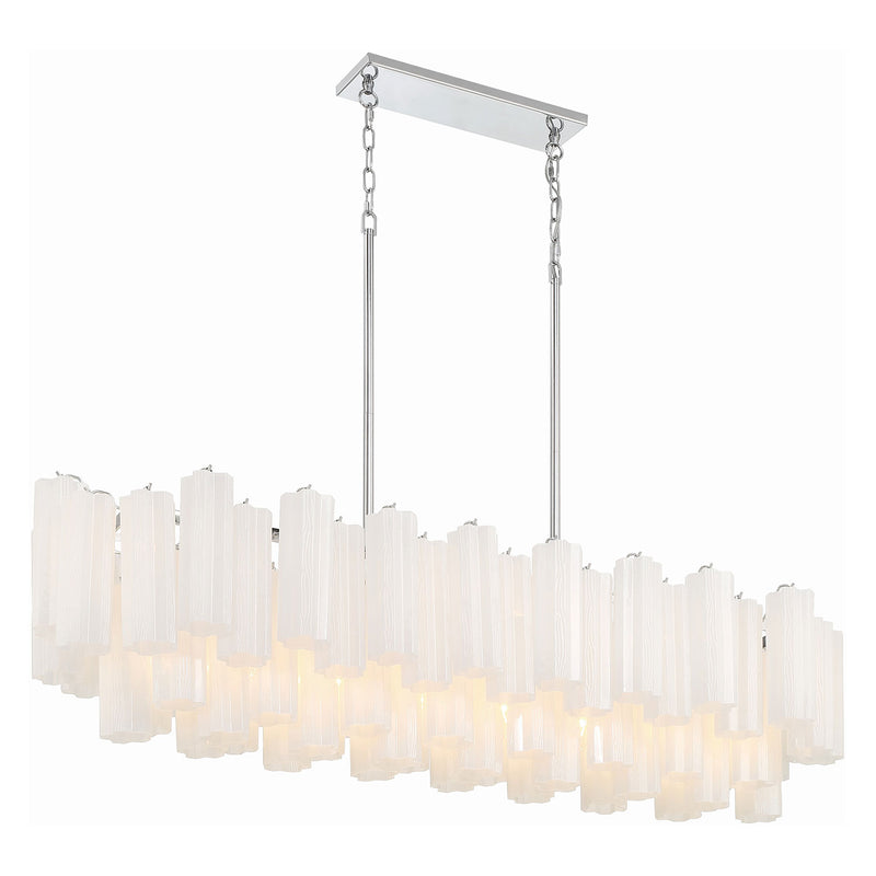 Crystorama Addis Linear Chandelier Polished Chrome