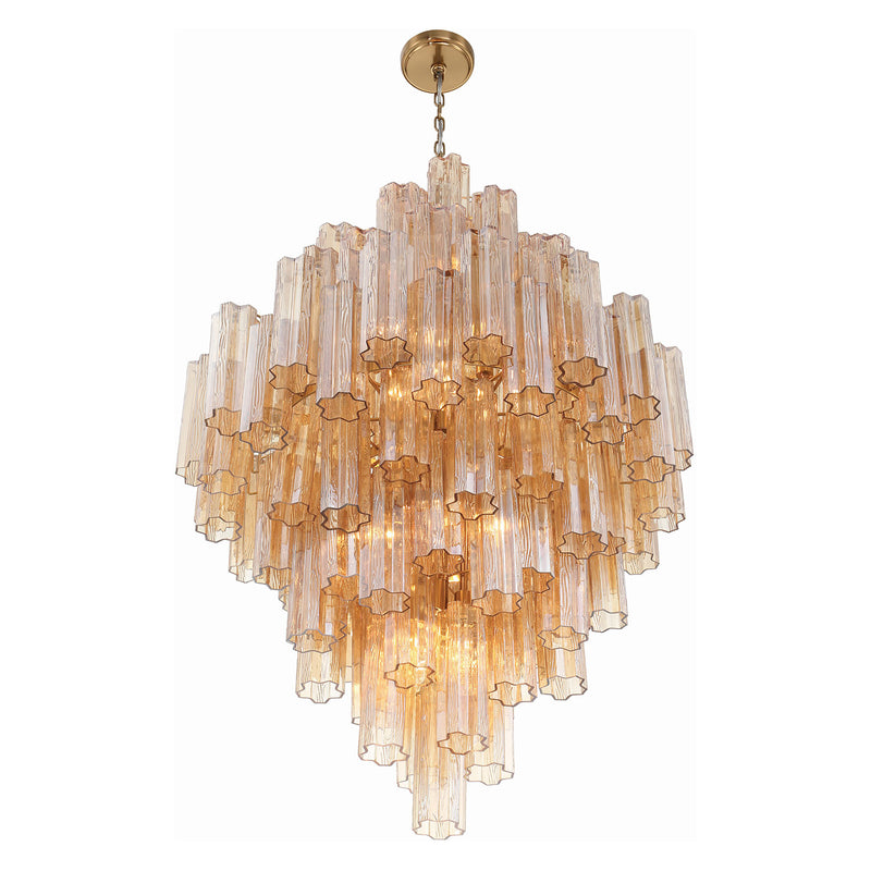 Crystorama Addis Chandelier Gold