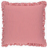 Augusta Thin Stripe Red Throw Pillow