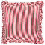 Augusta Thin Stripe Red Throw Pillow