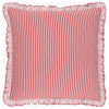 Augusta Thin Stripe Red Throw Pillow