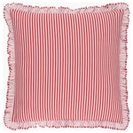 Augusta Thin Stripe Red Throw Pillow