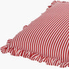 Augusta Thin Stripe Red Throw Pillow