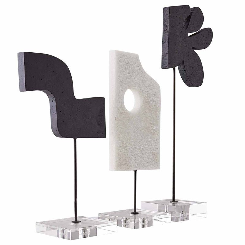 Arteriors Uri Sculpture Set of 3