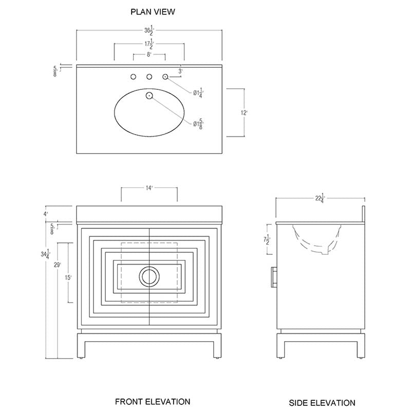 Worlds Away Bixby Bath Vanity