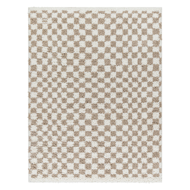 Livabliss Birmingham Checker Shag Machine Woven Rug