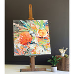 Orange Floral Wall Art