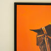 Horse with Orange Background Framed Artwork