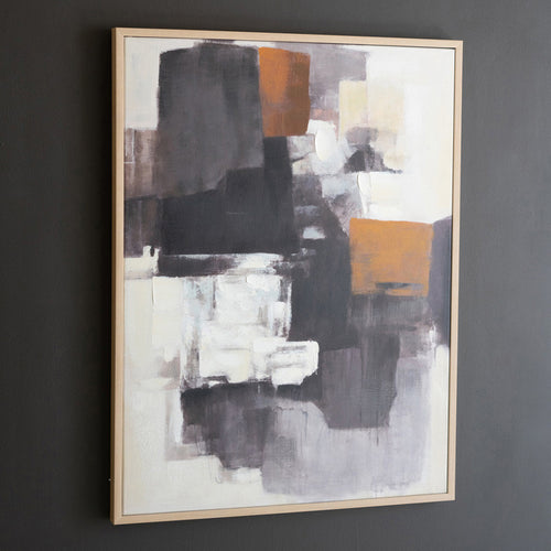 Brown and Black Abstract Framed Artwork