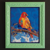 Bird Green and Blue Framed Artwork