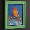 Bird Green and Blue Framed Artwork