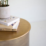 Antique Brass Storage Table