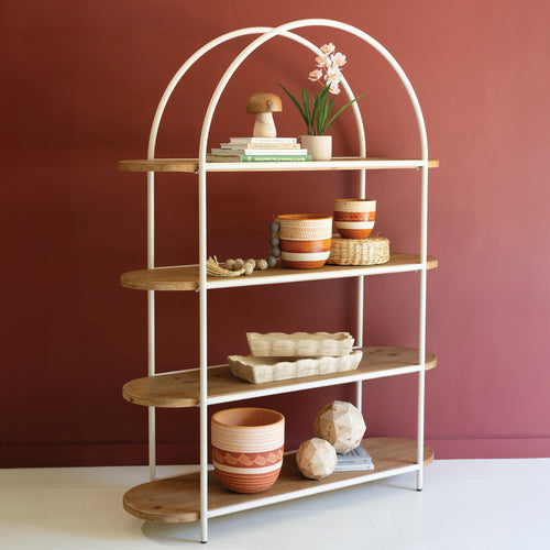 Arched Painted Metal Display Shelf