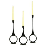 Iron Ring Taper Candle Holder Set of 3