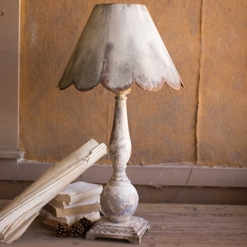 Scalloped Metal Shade Table Lamp