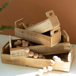 Recycled Wood Garden Trug Set of 4