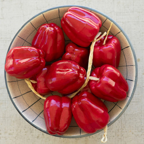 Artificial Red Bell Pepper Set of 12