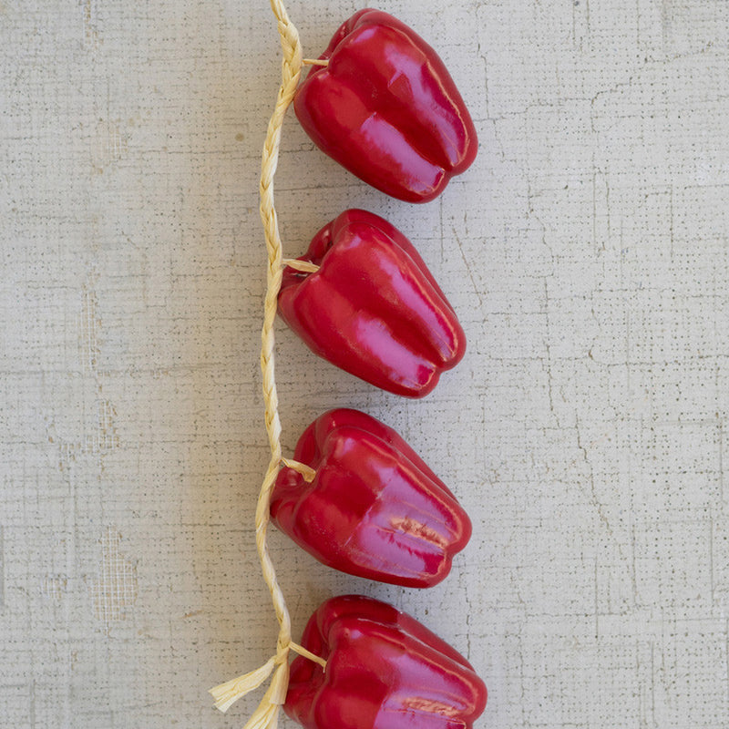 Artificial Red Bell Pepper Set of 12