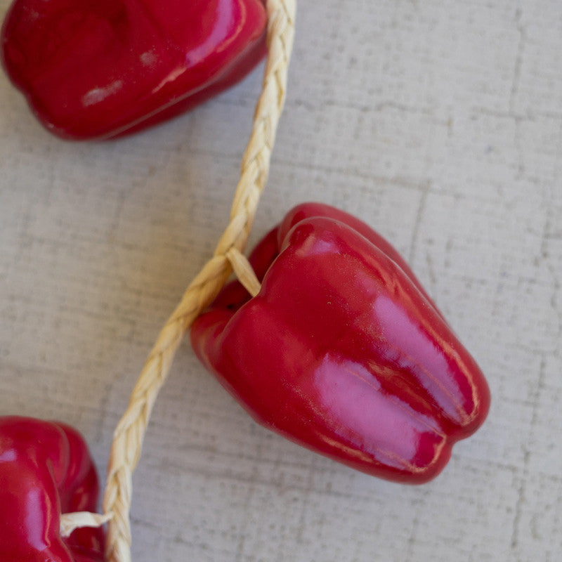 Artificial Red Bell Pepper Set of 12