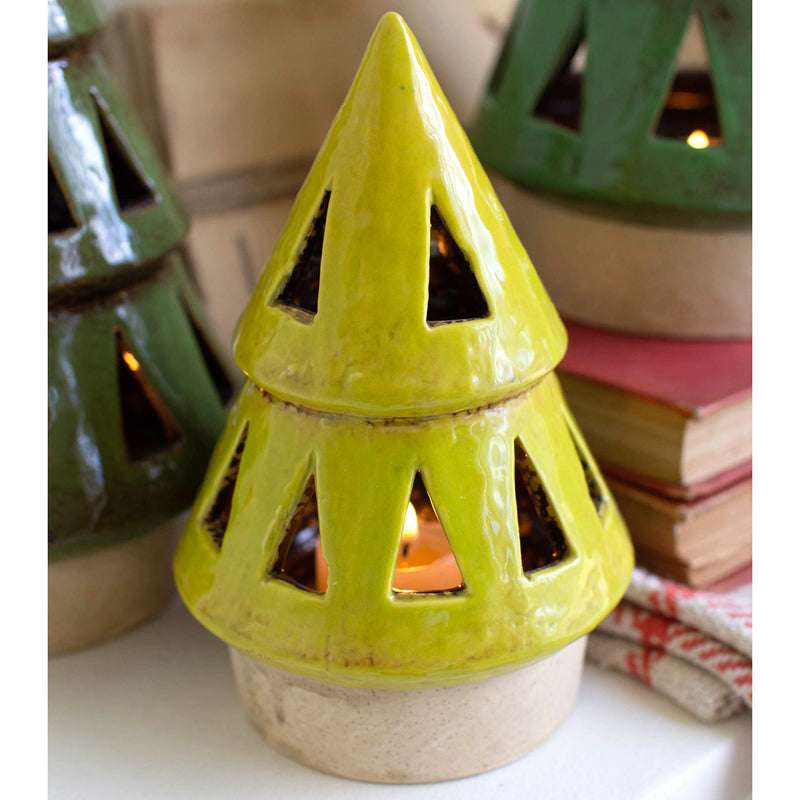 Christmas Tree Candle Lantern Set of 3