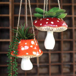 Toadstool Hanging Planter Set of 2