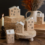 Ceramic House Figurine Set of 5