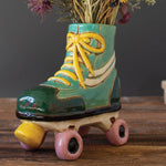 Roller Skate Ceramic Planter