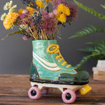 Roller Skate Ceramic Planter