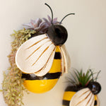 Bees Ceramic Wall Planter Set of 2