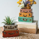 Suitcase Ceramic Planter Set of 2