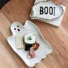 Boo and Ghost Serving Platter Set of 2