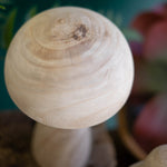 Wooden Mushroom Figurine Set of 3