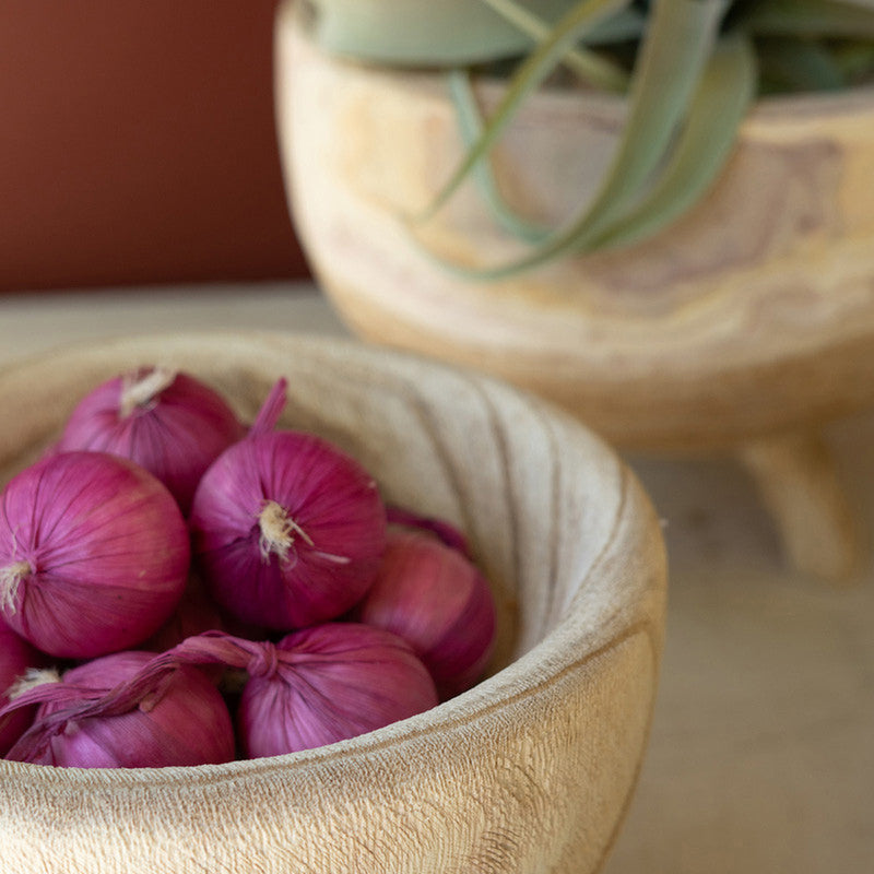 Wooden Carved Bowl Set of 2