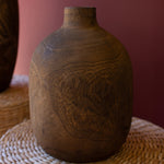 Walnut Wooden Vase Set of 3